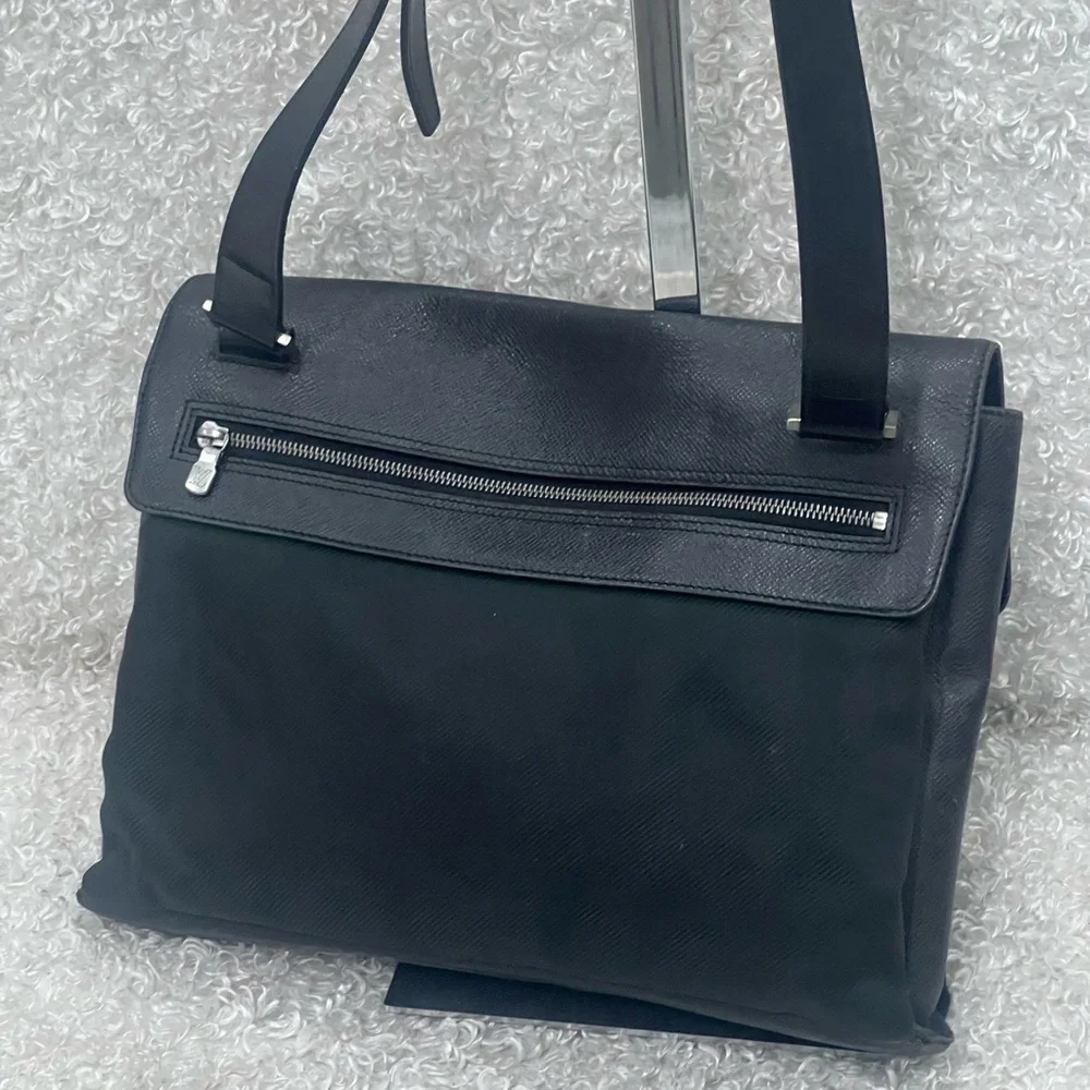 Louis Vuitton Black Fabric and Taiga Leather Saratov GM Messenger Bag